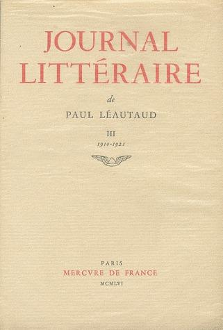 Journal littéraire. Tome 3, 1910-1921