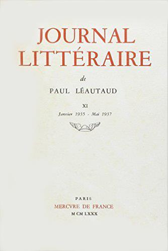 JOURNAL LITTERAIRE - VOL11 - 1935-1937