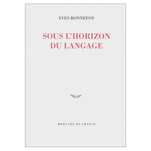Sous l'horizon du langage