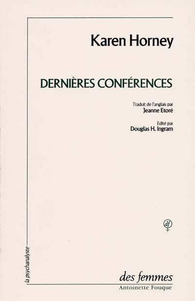 Dernières conférences