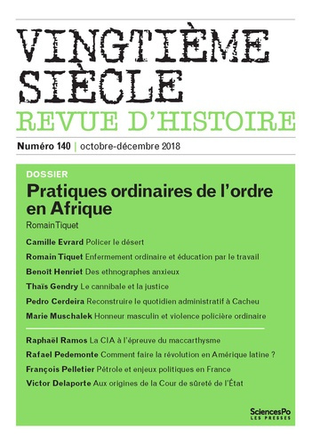 Vingtième siècle N° 140, octobre-décembre 2018