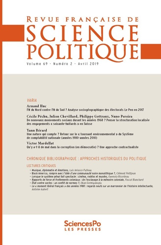 Revue française de science politique Volume 2 N° 62, avril 2019