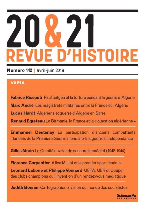 Vingtième siècle N° 142