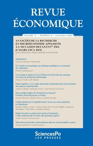 Revue économique Volume 71 N° 6