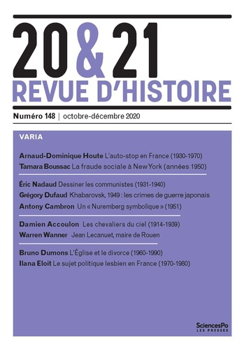 20 & 21 N° 148, octobre-décembre 2020 : Varia