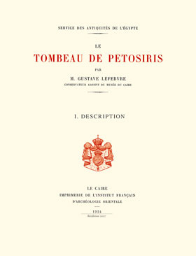 Le tombeau de Pétosiris à Touna el-Gebel. Relevé photographique