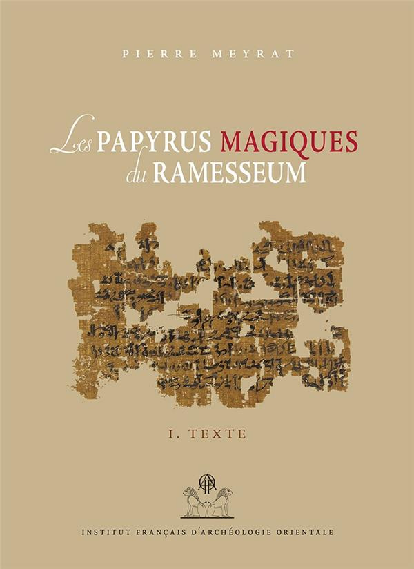 Les papyrus magiques du Ramesseum. Recherche sur une bibliothèque privée de la fin du Moyen Empire,