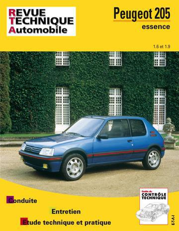 PEUGEOT 205 ESSENCE - MOTEURS 1.6 ET 1.9