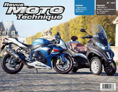 RMT 167 PIAGGIO MP3 500LT 11à12  SUZ GSX-R1000 09à13