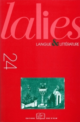 Lalies N° 24/2004 : Langue et littérature