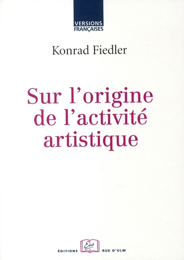 Sur l'origine de l'activité artistique
