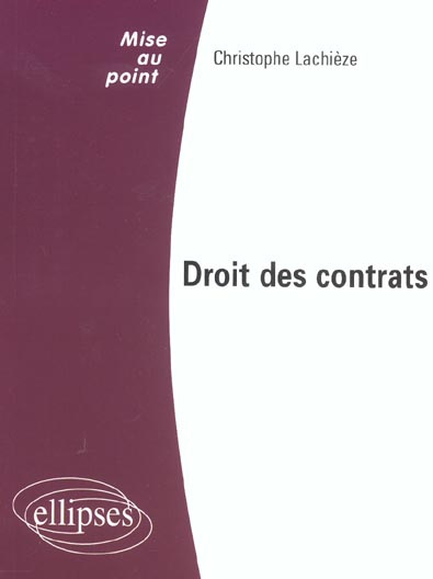Droit des contrats