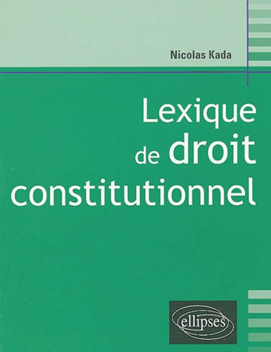 Lexique de droit constitutionnel