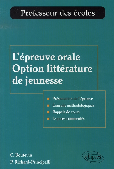 L'épreuve orale Option littérature de jeunesse