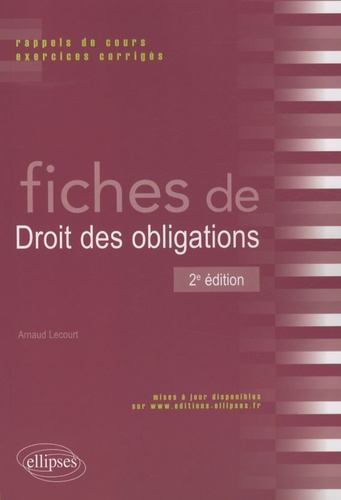 Fiches de droit des obligations. 2e édition