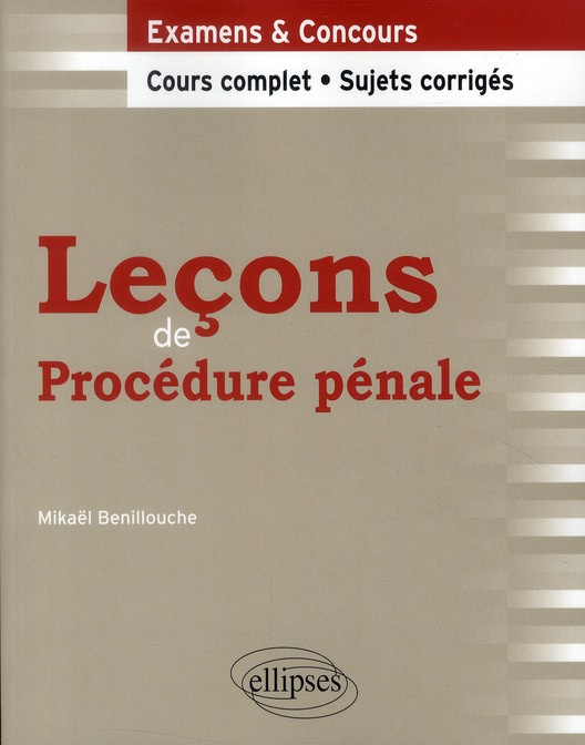 Leçons de Procédure pénale