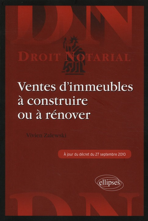 Ventes d'immeubles à construire ou à rénover