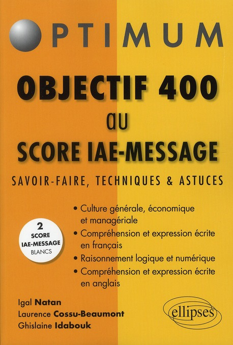 OBJECTIF 400 AU SCORE IAE-MESSAGE