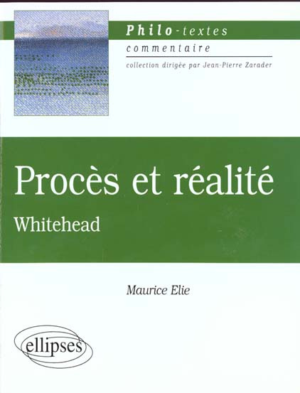 PROCES ET REALITE. Whitehead