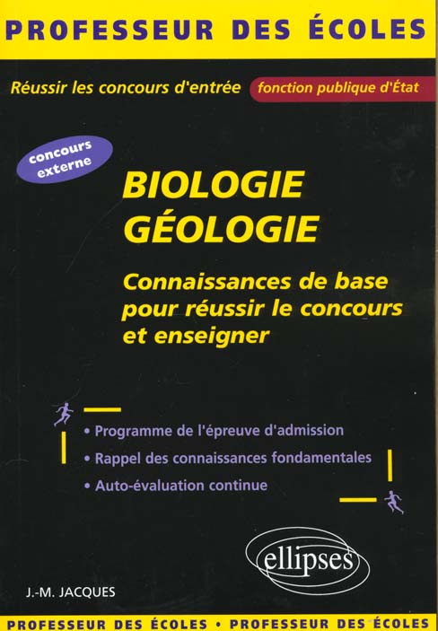 Biologie Géologie. Connaissances de base pour réussir le concours et enseigner, Concours externe