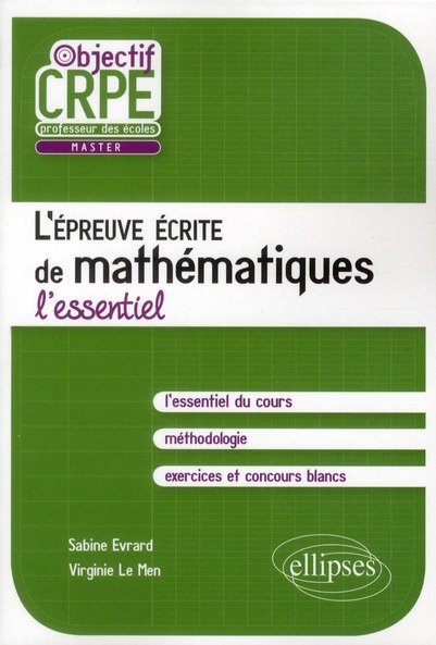 L'épreuve écrite de mathématiques cahier d'exercices