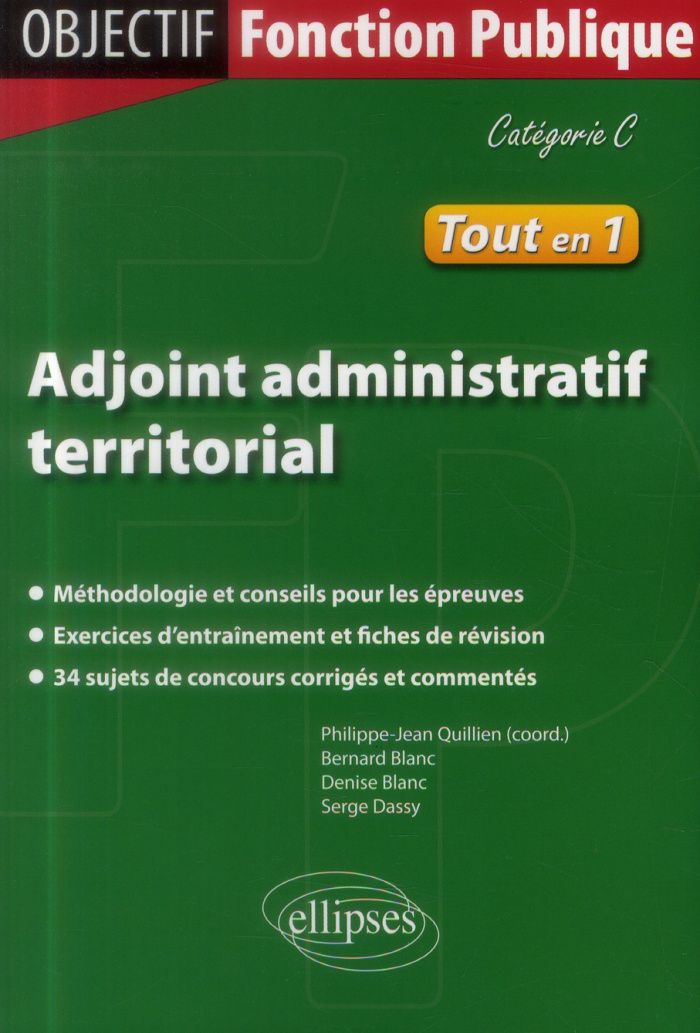 Adjoint administratif territorial de 1re classe. Catégorie C