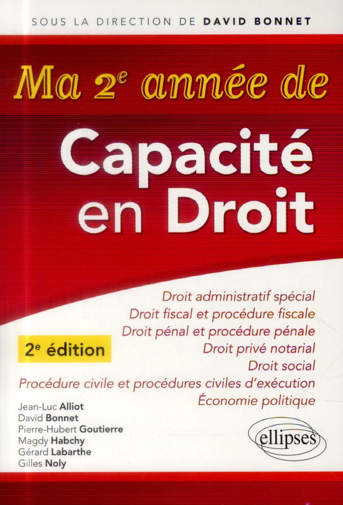 Ma 2e année de Capacité en Droit. Droit administratif spécial, Droit fiscal et procédure fiscale, Dr