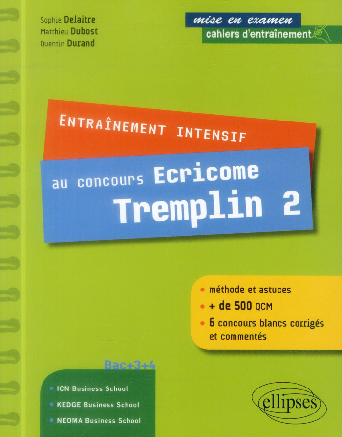 Entraînement intensif au concours Ecricome Tremplin 2