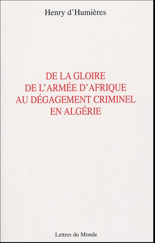 DE GLOIRE ARM.AFRIQ.A DESIST.CRIM ALG