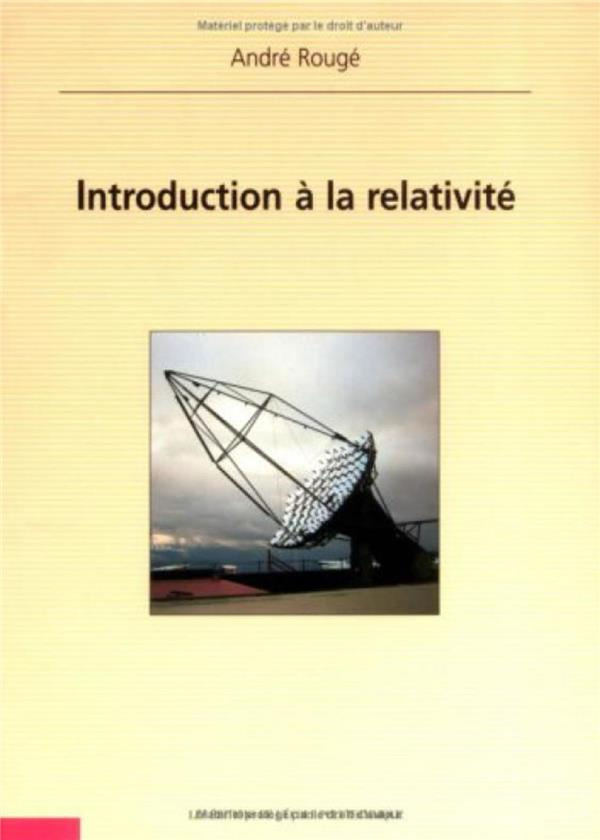 Introduction à la relativité
