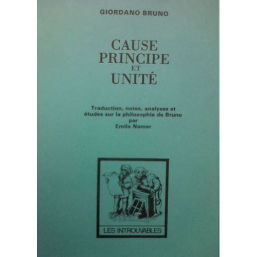 Cause, principe et unité