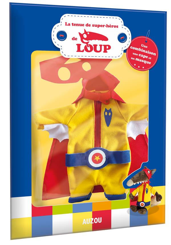 La tenue de super-héros de Loup. Une combinaison, une cape et un masque