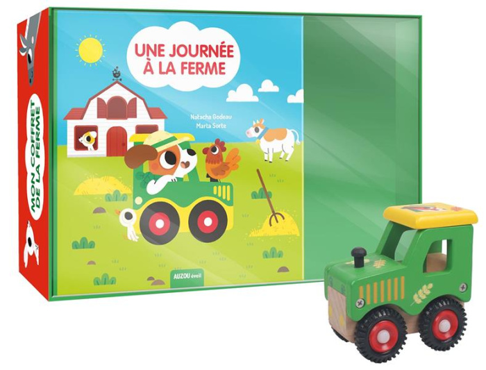 Mon coffret de la ferme. Avec Une journée à la ferme et un joli tracteur en bois