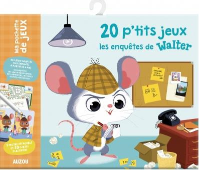 20 p'tits jeux les enquêtes de Walter. Avec 1 feutre effaçable et 20 cartes plastifiées