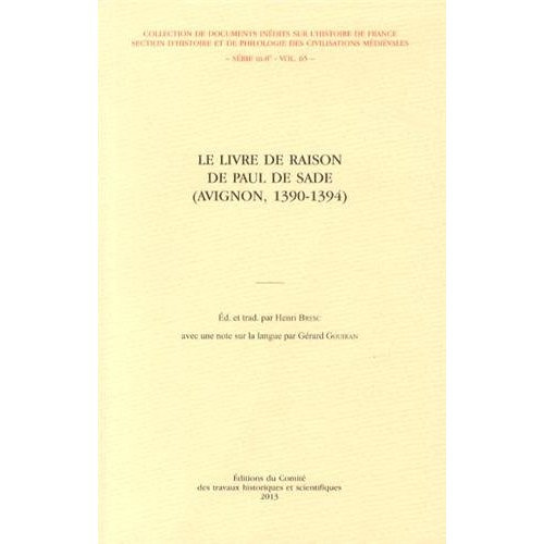 Le Livre de raison de Paul de Sade (Avignon, 1390-1394)