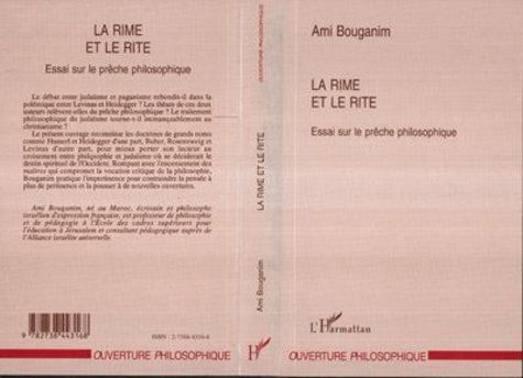 La rime et le rite. Essai sur le prêche philosophique