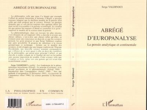Abrégé d'europanalyse. La Pensée analytique et continentale