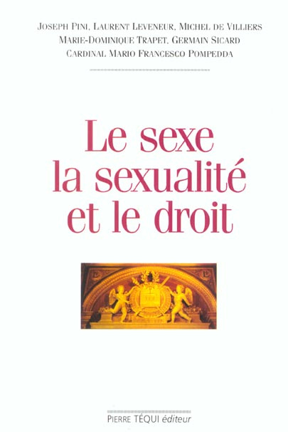 Le sexe, la sexualité et le droit