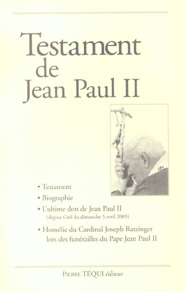 Testament de Jean Paul II