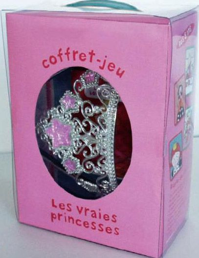 Coffret Le jeu des vrais princesses. Un jeu de cartes, une couronne, un livre