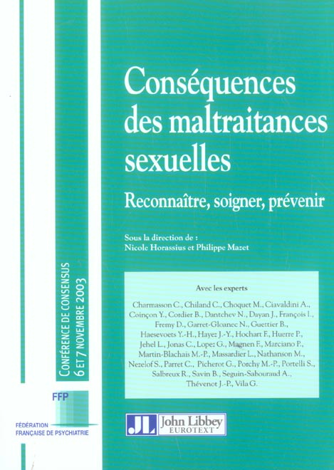 CONSEQUENCES DES MALTRAITANCES SEXUELLESRECONNAITRE, SOIGNER, PREVENIR