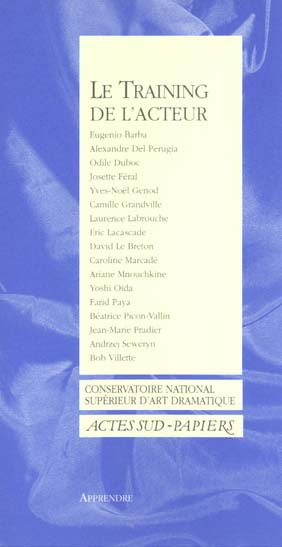 Le training de l'acteur