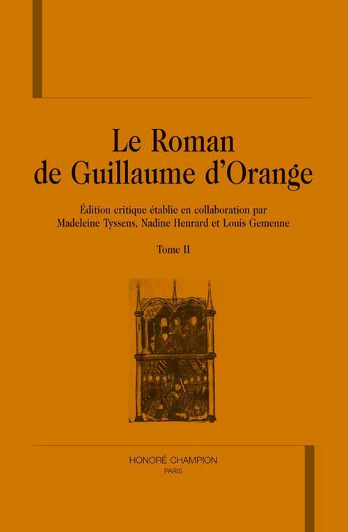 LE ROMAN DE GUILLAUME D'ORANGE. TII.