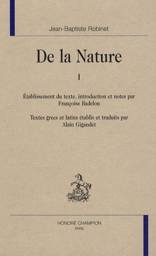 DE LA NATURE