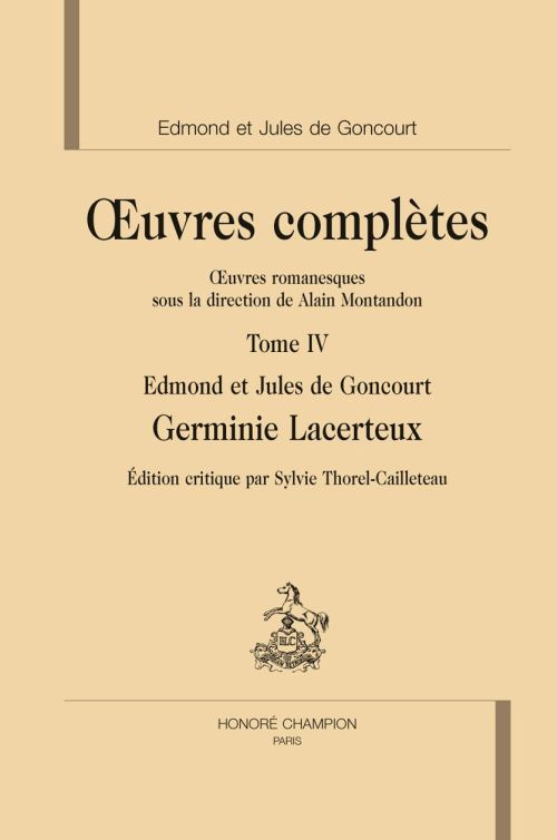 OEUVRES COMPLETES T4 : GERMINIE LACERTEUX