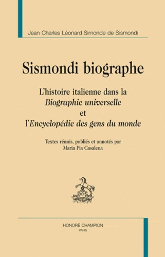 SISMONDI BIOGRAPHE
