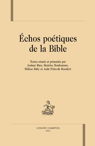 ECHOS POETIQUES DE LA BIBLE