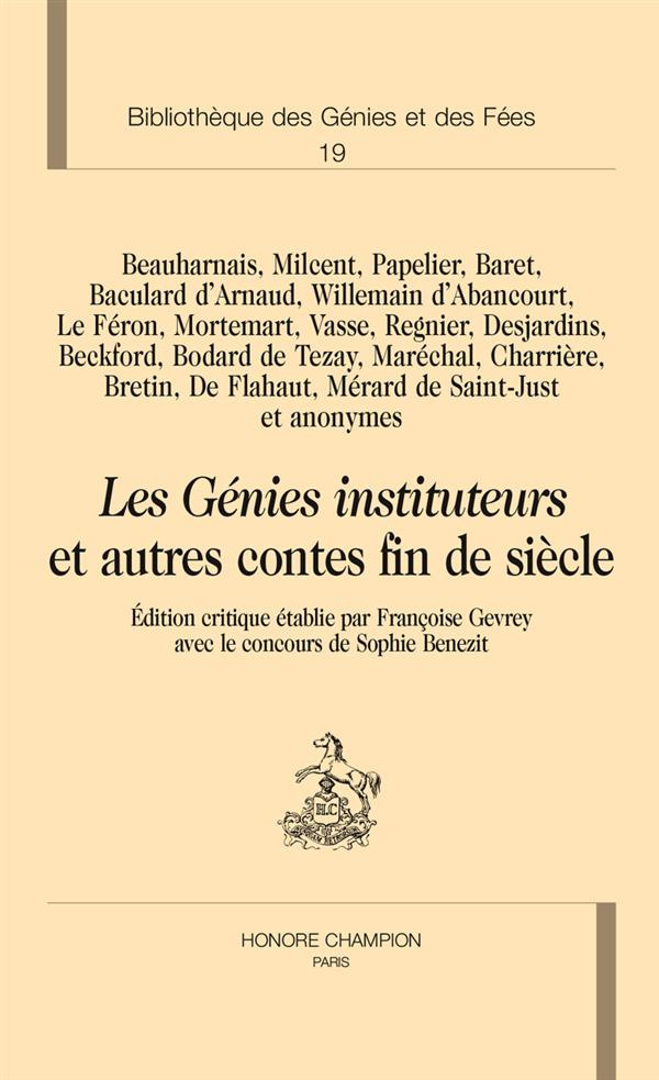 LES GENIES INSTITUTEURS ET AUTRES CONTES FIN DE SIECLE.