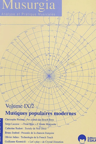 Musurgia Volume 9 N° 2 / 2002 : Musiques populaires modernes