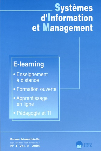 Systèmes d'Information et Management Volume 9 N° 4/2004 : E-learning